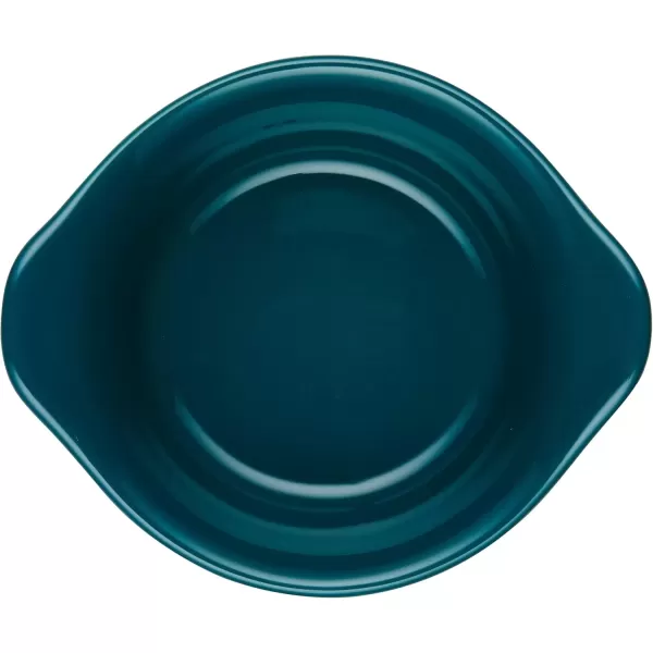 imageRachael Ray Solid Glaze Ceramics Round RamekinsDipping Cup Set 4 Piece Agave BlueTeal