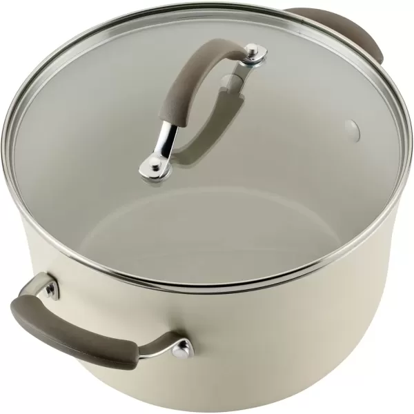 imageRachael Ray  16802 Rachael Ray Cucina Nonstick Cookware Pots and Pans Set 12 Piece Sea Salt GrayAlmond