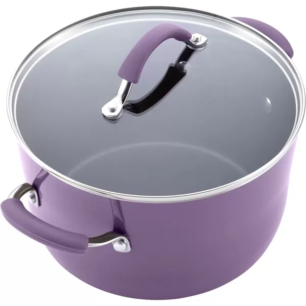 imageRachael Ray  16802 Rachael Ray Cucina Nonstick Cookware Pots and Pans Set 12 Piece Sea Salt GrayLavender Purple