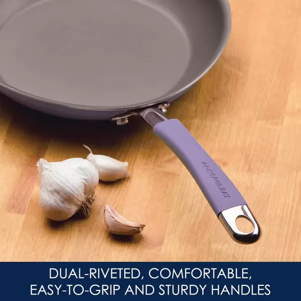 imageRachael Ray  16802 Rachael Ray Cucina Nonstick Cookware Pots and Pans Set 12 Piece Sea Salt GrayLavender Purple