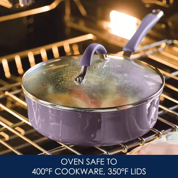 imageRachael Ray  16802 Rachael Ray Cucina Nonstick Cookware Pots and Pans Set 12 Piece Sea Salt GrayLavender Purple
