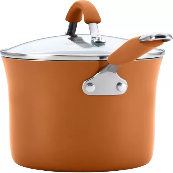 imageRachael Ray  16802 Rachael Ray Cucina Nonstick Cookware Pots and Pans Set 12 Piece Sea Salt GrayPumpkin Orange