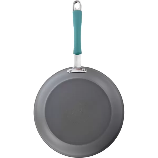 imageRachael Ray 87633 Cucina Hard Anodized Nonstick Frying Pan Set  Fry Pan Set  Hard Anodized Skillet Set  925 Inch and 115 Inch GrayGray with Blue Handles