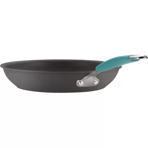 imageRachael Ray 87633 Cucina Hard Anodized Nonstick Frying Pan Set  Fry Pan Set  Hard Anodized Skillet Set  925 Inch and 115 Inch GrayGray with Blue Handles