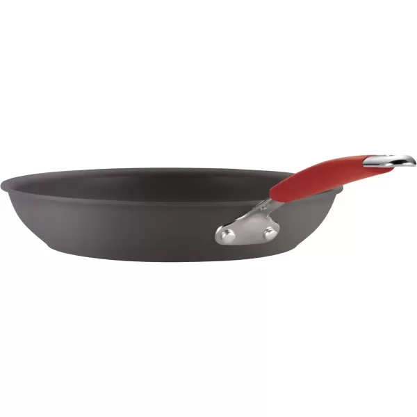 imageRachael Ray 87633 Cucina Hard Anodized Nonstick Frying Pan Set  Fry Pan Set  Hard Anodized Skillet Set  925 Inch and 115 Inch GrayGray with Red Handles