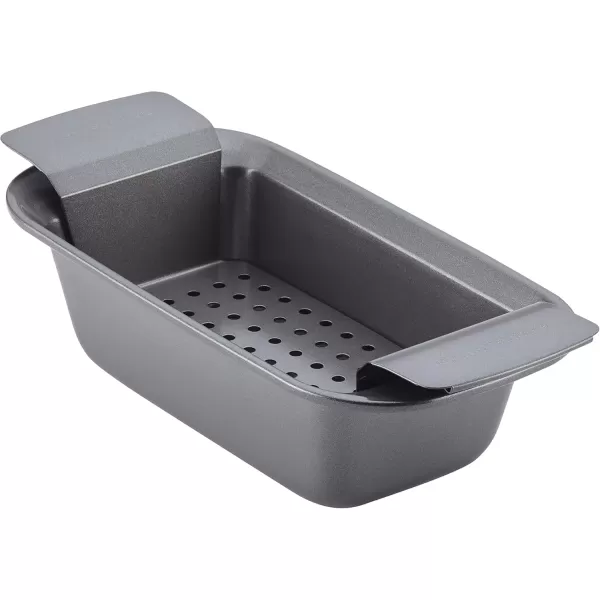 imageRachael Ray Bakeware MeatloafNonstick Baking Loaf Pan with Insert 9 Inch x 5 Inch GrayLoaf Pan
