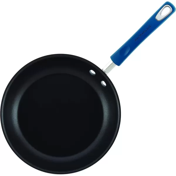 imageRachael Ray Brights Nonstick Frying Pan Set  Fry Pan Set  Skillet Set  925 Inch and 11 Inch GrayMarine Blue
