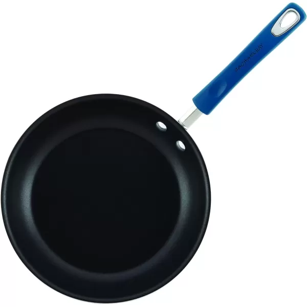 imageRachael Ray Brights Nonstick Frying Pan Set  Fry Pan Set  Skillet Set  925 Inch and 11 Inch GrayMarine Blue