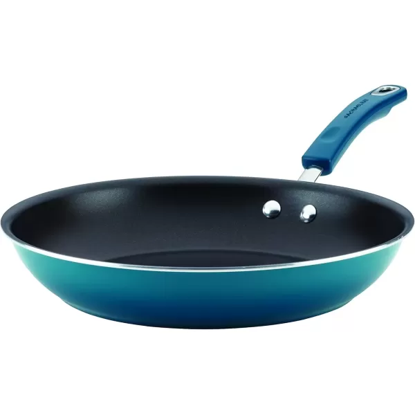 imageRachael Ray Brights Nonstick Frying Pan Set  Fry Pan Set  Skillet Set  925 Inch and 11 Inch GrayMarine Blue