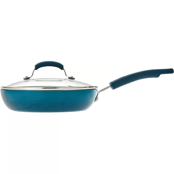 imageRachael Ray Brights Nonstick Frying Pan Set  Fry Pan Set  Skillet Set  925 Inch and 11 Inch GrayMarine Blue