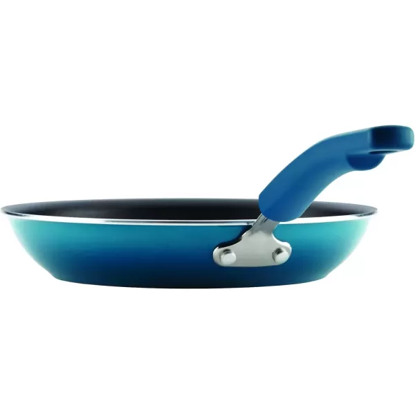 imageRachael Ray Brights Nonstick Frying Pan Set  Fry Pan Set  Skillet Set  925 Inch and 11 Inch GrayMarine Blue