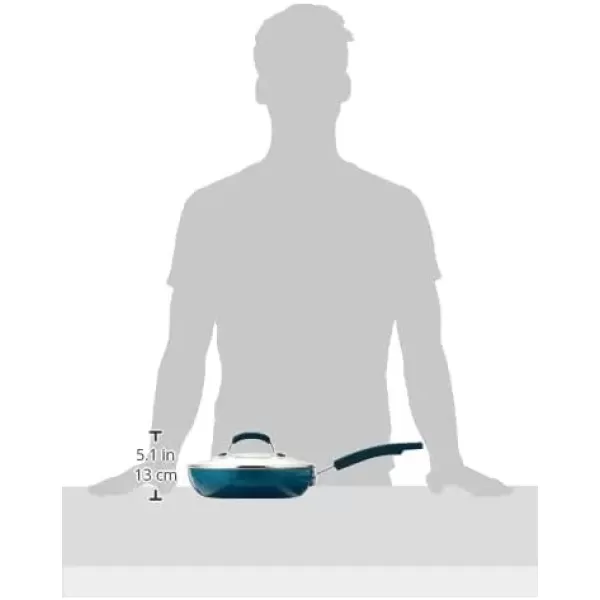 imageRachael Ray Brights Nonstick Frying Pan Set  Fry Pan Set  Skillet Set  925 Inch and 11 Inch GrayMarine Blue