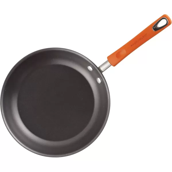imageRachael Ray Brights Nonstick Frying Pan Set  Fry Pan Set  Skillet Set  925 Inch and 11 Inch GrayOrange Gradient