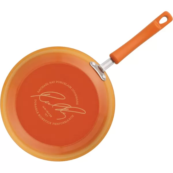 imageRachael Ray Brights Nonstick Frying Pan Set  Fry Pan Set  Skillet Set  925 Inch and 11 Inch GrayOrange Gradient