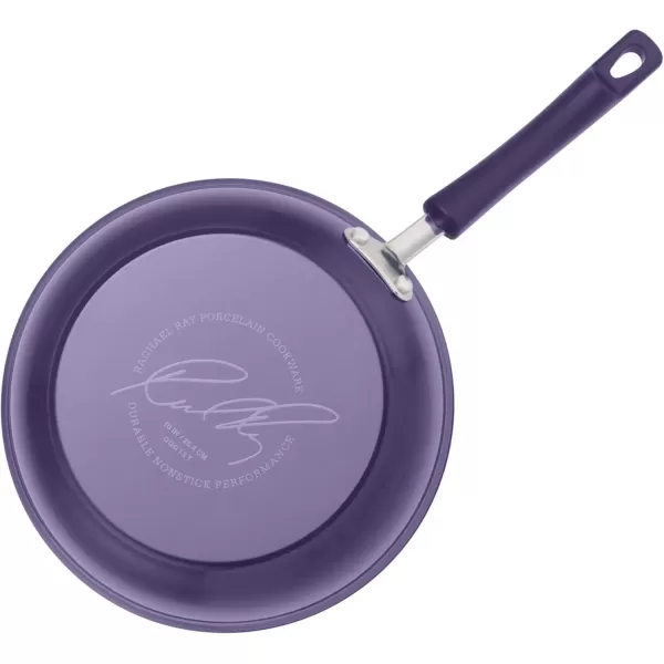 imageRachael Ray Brights Nonstick Frying Pan Set  Fry Pan Set  Skillet Set  925 Inch and 11 Inch GrayPurple Gradient