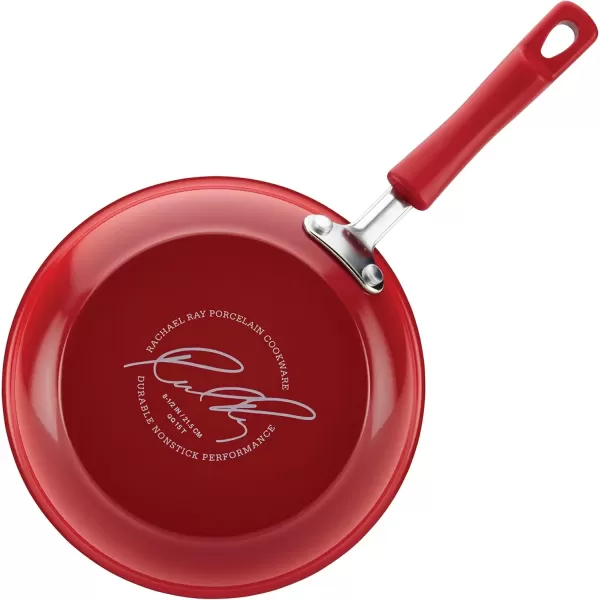 imageRachael Ray Brights Nonstick Frying Pan Set  Fry Pan Set  Skillet Set  925 Inch and 11 Inch GrayRed