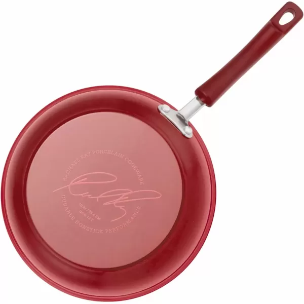 imageRachael Ray Brights Nonstick Frying Pan Set  Fry Pan Set  Skillet Set  925 Inch and 11 Inch GrayRed Gradient