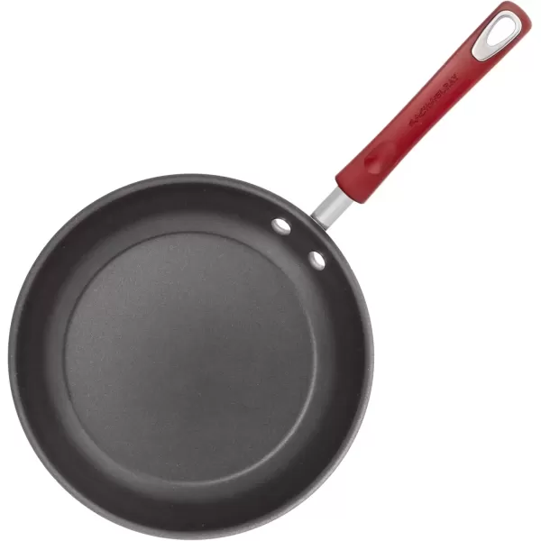 imageRachael Ray Brights Nonstick Frying Pan Set  Fry Pan Set  Skillet Set  925 Inch and 11 Inch GrayRed Gradient