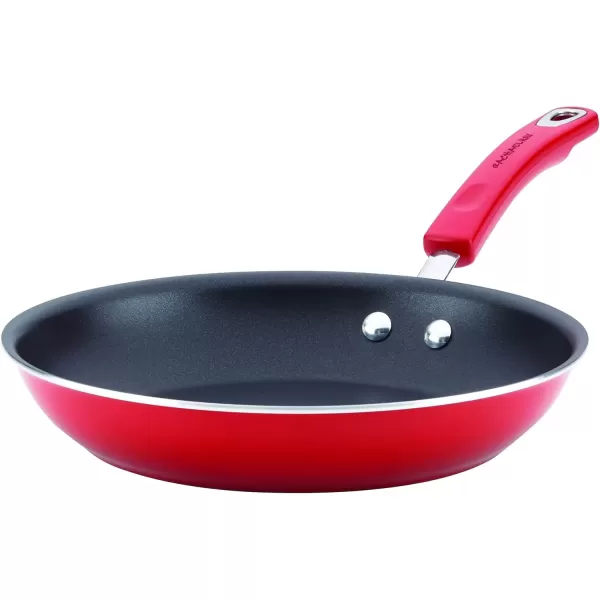 imageRachael Ray Brights Nonstick Frying Pan Set  Fry Pan Set  Skillet Set  925 Inch and 11 Inch GrayRed Gradient