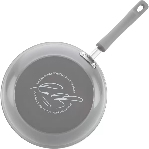 imageRachael Ray Brights Nonstick Frying Pan Set  Fry Pan Set  Skillet Set  925 Inch and 11 Inch GraySea Salt Gray Gradient