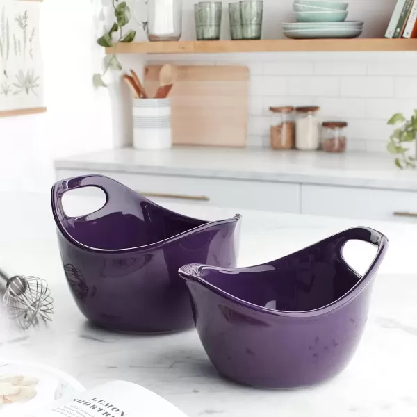 imageRachael Ray Ceramics 2Piece Mixing Bowls Set PurplePurple