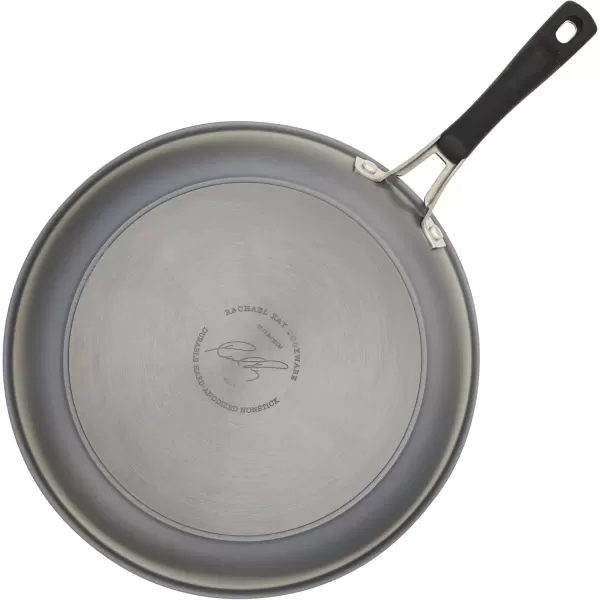 imageRachael Ray Cook  Create Hard Anodized Nonstick Saucier PanSaucepan with Lid and Helper Handle 45 Quart  Black125
