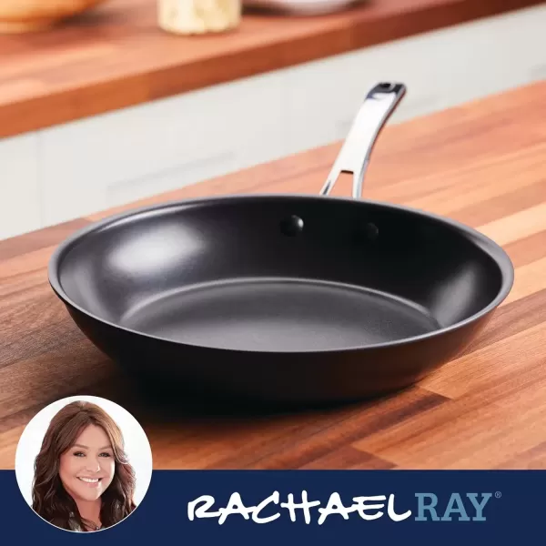 imageRachael Ray Cook  Create Hard Anodized Nonstick Saucier PanSaucepan with Lid and Helper Handle 45 Quart  Black125