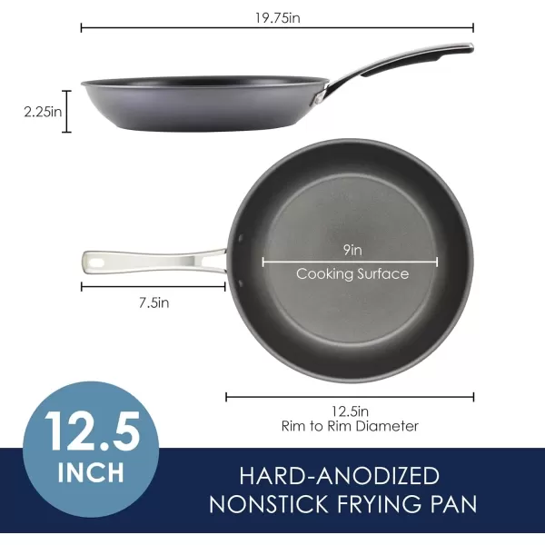 imageRachael Ray Cook  Create Hard Anodized Nonstick Saucier PanSaucepan with Lid and Helper Handle 45 Quart  Black125