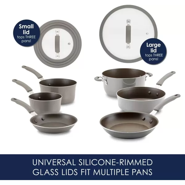 imageRachael Ray Cook  Create Nonstick CookwarePots and Pan Set 10 Piece Gray