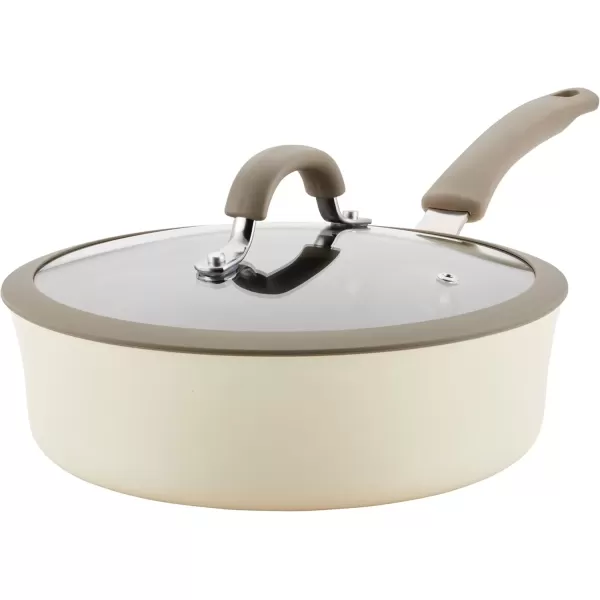 imageRachael Ray Cook  Create Nonstick Saut Pan with Lid 3 Quart GrayAlmond