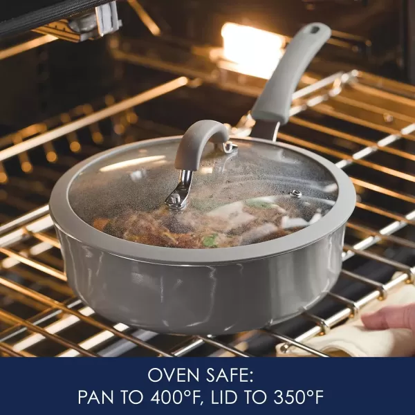 imageRachael Ray Cook  Create Nonstick Saut Pan with Lid 3 Quart GrayGray