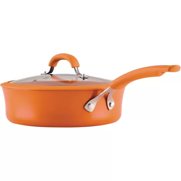 imageRachael Ray Cook  Create Nonstick Saut Pan with Lid 3 Quart GrayOrange