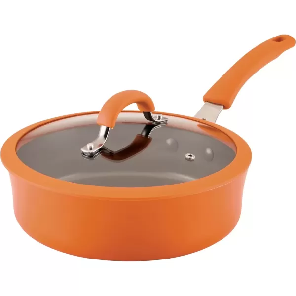 imageRachael Ray Cook  Create Nonstick Saut Pan with Lid 3 Quart GrayOrange