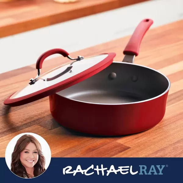 imageRachael Ray Cook  Create Nonstick Saut Pan with Lid 3 Quart GrayRed