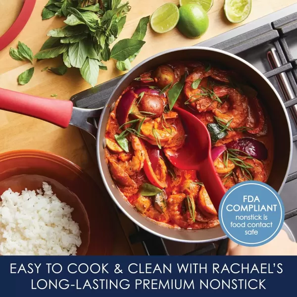 imageRachael Ray Cook  Create Nonstick Saut Pan with Lid 3 Quart GrayRed