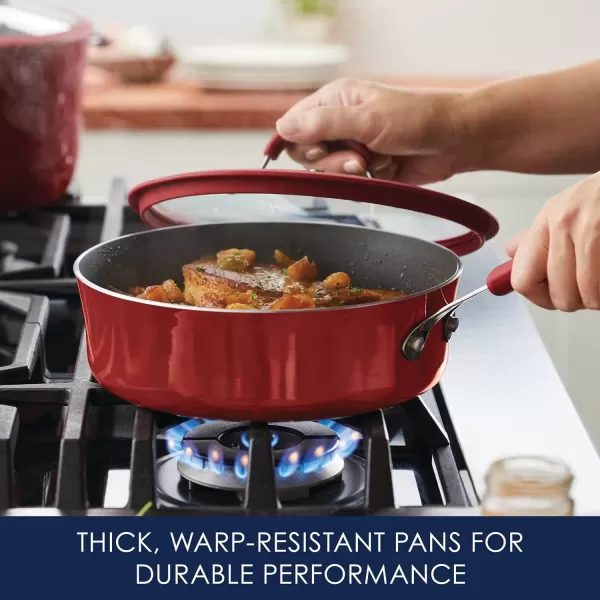 imageRachael Ray Cook  Create Nonstick Saut Pan with Lid 3 Quart GrayRed