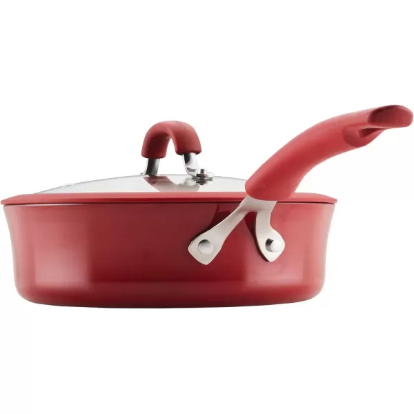 imageRachael Ray Cook  Create Nonstick Saut Pan with Lid 3 Quart GrayRed