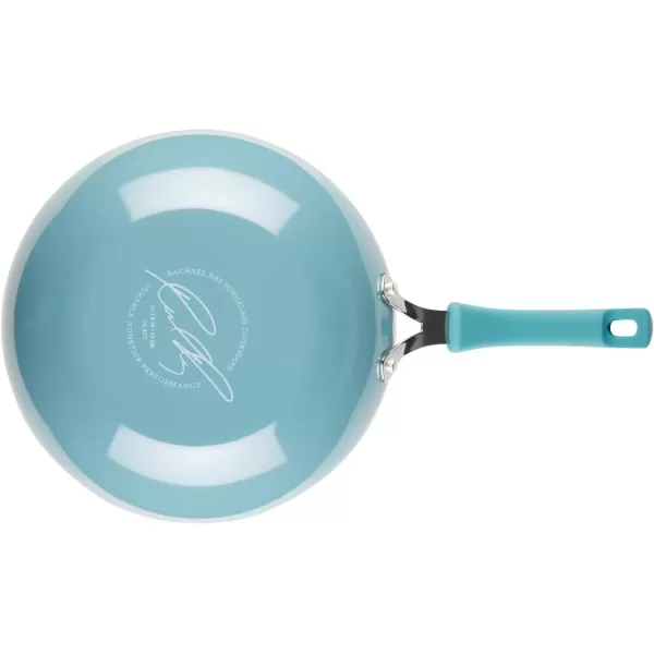imageRachael Ray Cook  Create Nonstick Stir Fry PanWok 105 Inch Agave BlueAgave Blue
