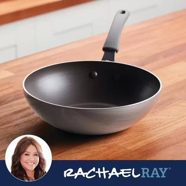 imageRachael Ray Cook  Create Nonstick Stir Fry PanWok 105 Inch Agave BlueGray