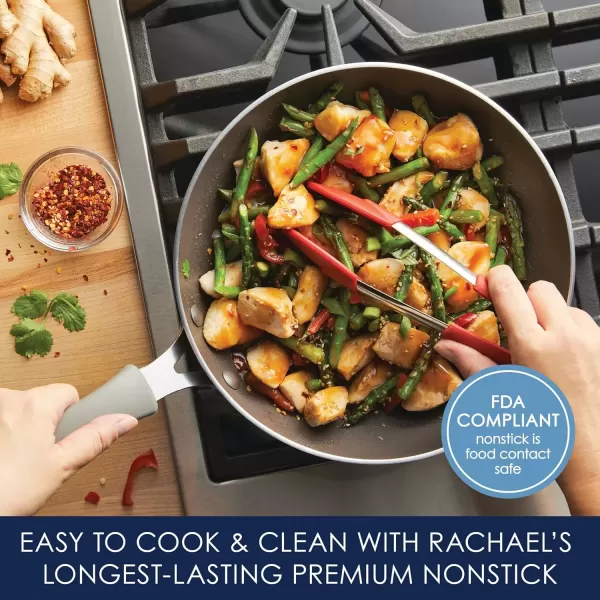 imageRachael Ray Cook  Create Nonstick Stir Fry PanWok 105 Inch Agave BlueGray