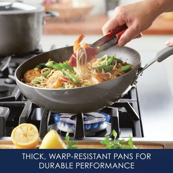 imageRachael Ray Cook  Create Nonstick Stir Fry PanWok 105 Inch Agave BlueGray