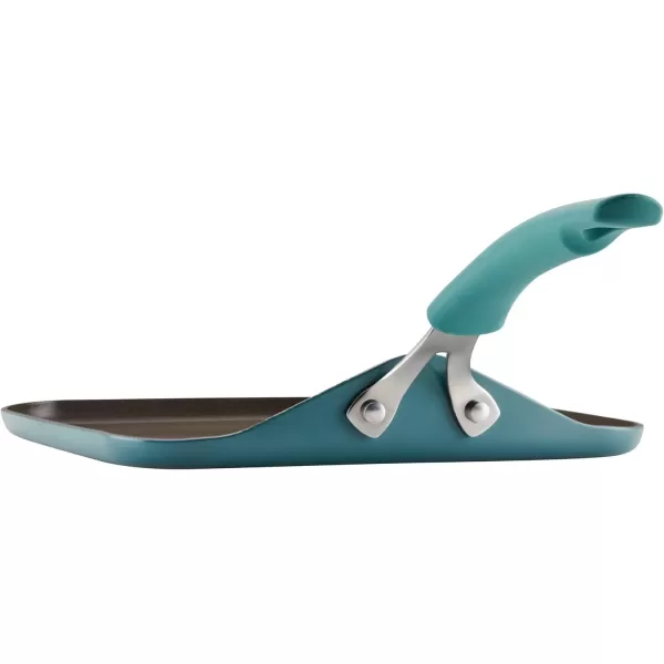 imageRachael Ray Cook  Create Nonstick Stovetop GriddleGrill Pan Square 11 Inch Agave BlueAgave Blue