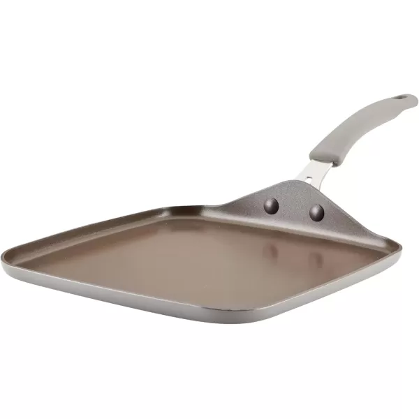imageRachael Ray Cook  Create Nonstick Stovetop GriddleGrill Pan Square 11 Inch Agave BlueGray