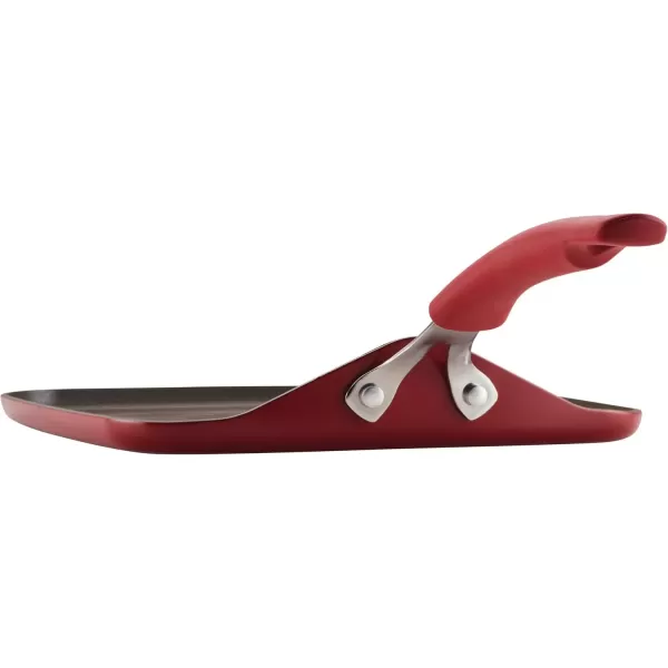 imageRachael Ray Cook  Create Nonstick Stovetop GriddleGrill Pan Square 11 Inch Agave BlueRed