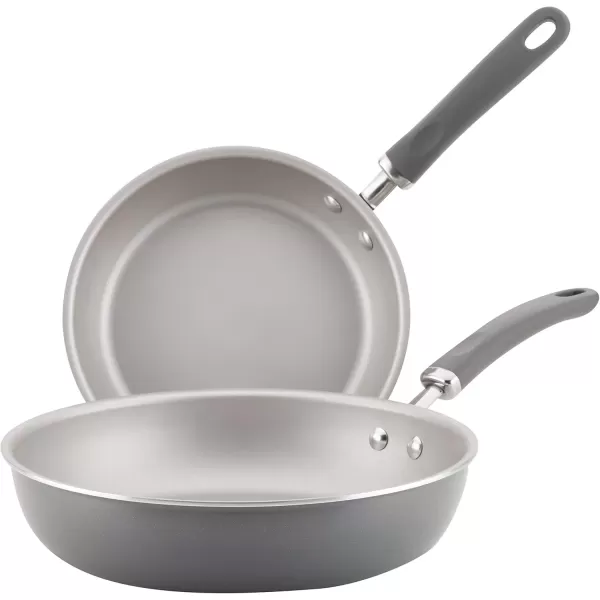 imageRachael Ray Create Delicious Deep Nonstick Frying Pan  Fry Pan  Skillet  95 Inch RedGray Shimmer
