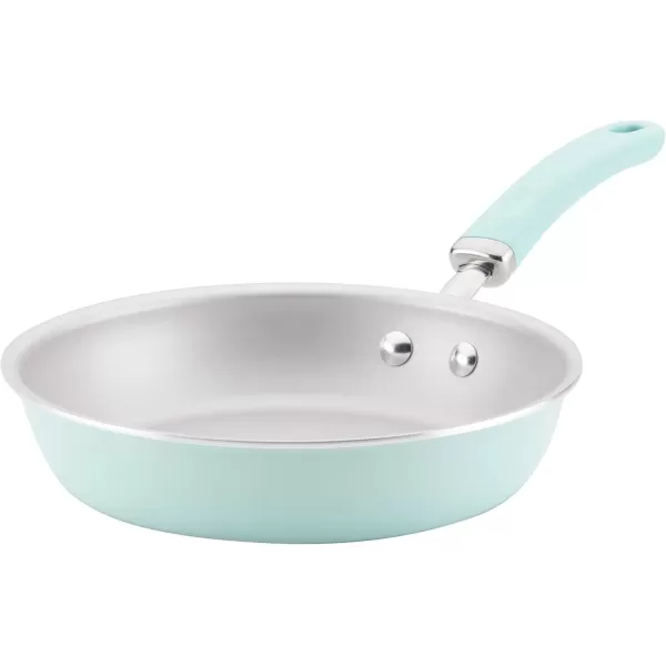 imageRachael Ray Create Delicious Deep Nonstick Frying Pan  Fry Pan  Skillet  95 Inch RedLight Blue Shimmer