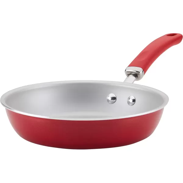 imageRachael Ray Create Delicious Deep Nonstick Frying Pan  Fry Pan  Skillet  95 Inch RedRed Shimmer