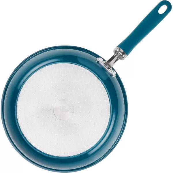 imageRachael Ray Create Delicious Deep Nonstick Frying Pan  Fry Pan  Skillet  95 Inch RedTeal Shimmer