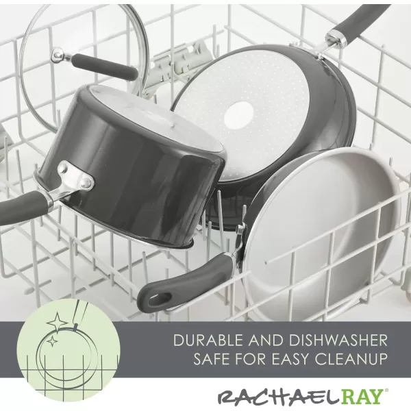 imageRachael Ray Create Delicious Nonstick Cookware Induction Pots and Pans Set 13 Piece  Gray ShimmerGray Shimmer