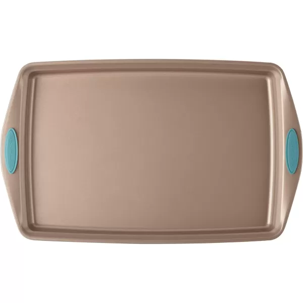 imageRachael Ray Cucina Nonstick Bakeware with Grips Nonstick Cookie Sheet  Baking Sheet  11 Inch x 17 Inch Latte Brown